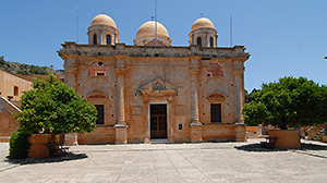 Das Kloster Agia Triada (der Dreifaltigkeit ) auf der Akrotiri Halbinsel Westkreta
